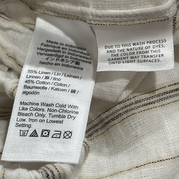 J Crew NWT Featherweight linen-blend beach short in stripe SZ L - Picture 3 of 7